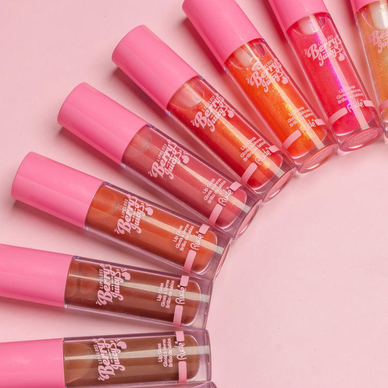 Rude Cosmetics Berry Juicy Lip Gloss Lip Gloss Pink Pure,Crystalize,Flirty,Nudist,Lovely,So Fine,Coral Kiss,Code Red,Golden Hour,Pixie Pink,Just Peachy,Sunkissed,Dazzle Me,Sienna Sugar,Decadent,Juicy Java,Cocoa Kisses
