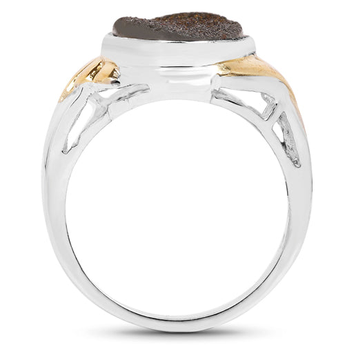 Bids.com 3.25 Carat Genuine Cobalt Blue Drusy .925 Sterling Silver Ring Rings White Smoke size 6.00,size 7.00,size 9.00,size 8.00,size 5.00