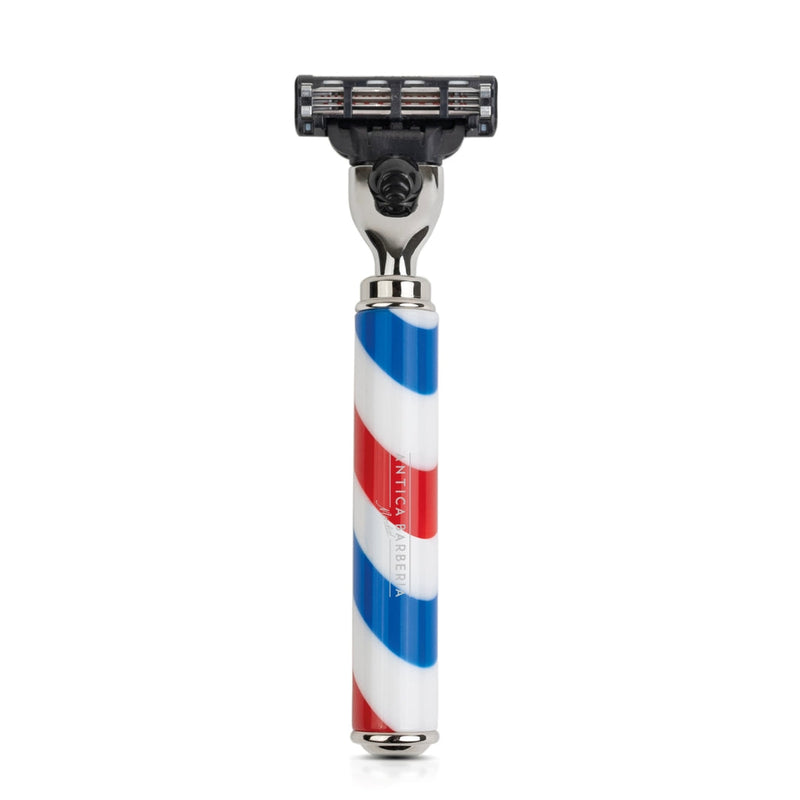 Antica Barberia Mondial US Barbiere Special Collection Cartridge Razor Handle Razor Handle White Smoke Mach3