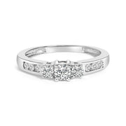 Bids.com 10K White Gold 1/2 Cttw Diamond Three Stone Ring Rings White Smoke 7 / White.Gold,5 / White.Gold,5.5 / White.Gold,6 / White.Gold,6.5 / White.Gold,7.5 / White.Gold,8 / White.Gold,8.5 / White.Gold,9 / White.Gold,9.5 / White.Gold,10 / White.Gold