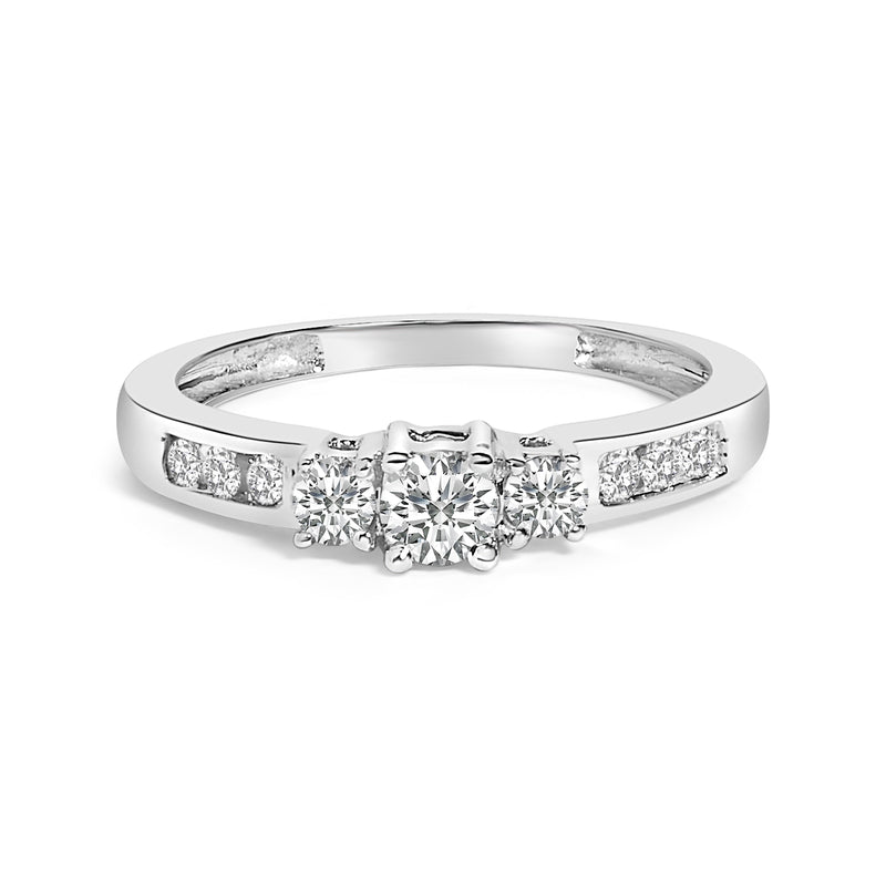 Bids.com 10K White Gold 1/2 Cttw Diamond Three Stone Ring Rings White Smoke 7 / White.Gold,5 / White.Gold,5.5 / White.Gold,6 / White.Gold,6.5 / White.Gold,7.5 / White.Gold,8 / White.Gold,8.5 / White.Gold,9 / White.Gold,9.5 / White.Gold,10 / White.Gold