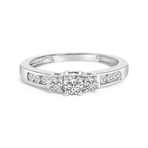 Bids.com 10K White Gold 1/2 Cttw Diamond Three Stone Ring Rings White Smoke 7 / White.Gold,5 / White.Gold,5.5 / White.Gold,6 / White.Gold,6.5 / White.Gold,7.5 / White.Gold,8 / White.Gold,8.5 / White.Gold,9 / White.Gold,9.5 / White.Gold,10 / White.Gold