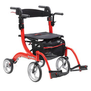 RIO Medical Supplies Nitro Duet Rollator and Transport Chair White Smoke