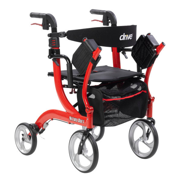 RIO Medical Supplies Nitro Duet Rollator and Transport Chair White Smoke