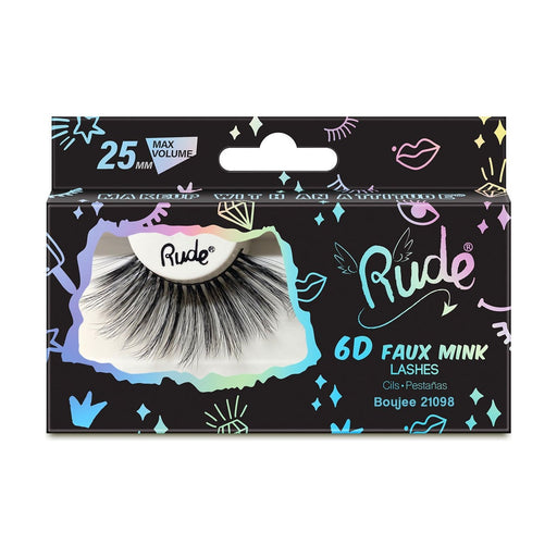 Rude Cosmetics Essential Faux Mink 6D Lashes False Eyelashes Light Gray Boujee