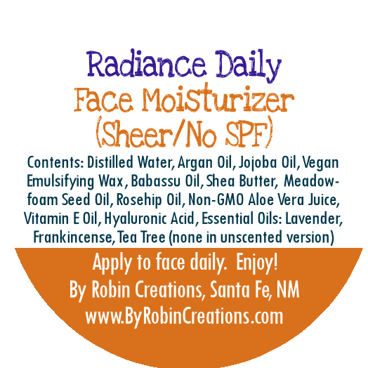 By Robin Creations Radiance Sheer (No SPF) Daily Anti-Aging Facial Moisturizer Lotion & Moisturizer White Smoke Glass Jar (2oz) / Original (Lavender & Frankincense),Glass Jar (2oz) / Unscented,Refill Pouch (4oz) / Original (Lavender & Frankincense),Refill Pouch (4oz) / Unscented