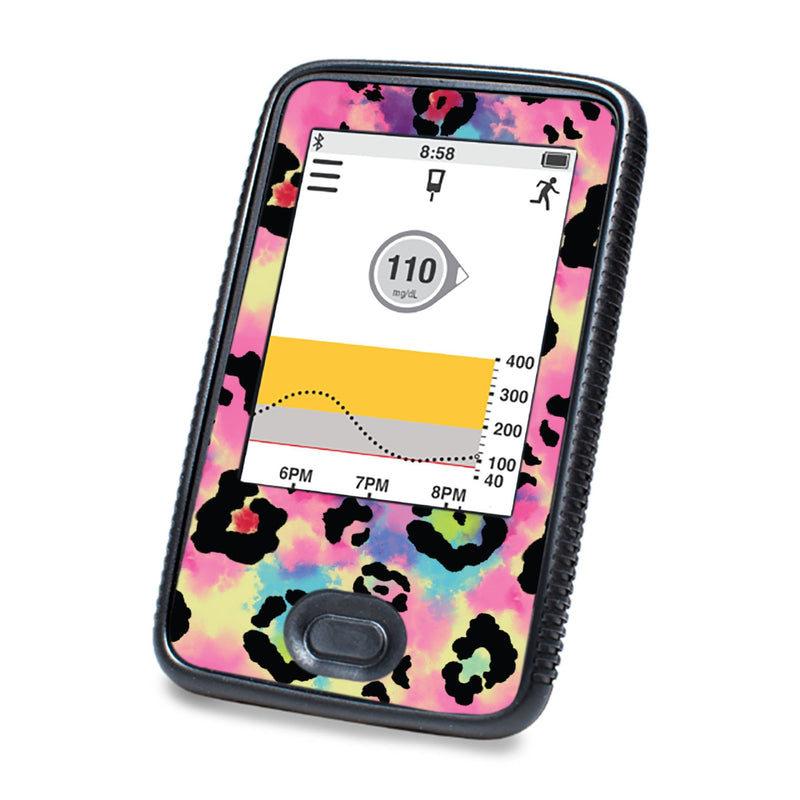 Peelz Rainbow Leopard Designed for DEXCOM G6 Touchscreen Receiver Peelz/Stickers White Smoke