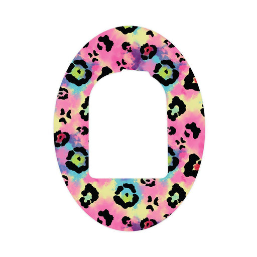 Peelz Rainbow Leopard Pod Patch Tape - Pump Peelz Patch Medical Tape White Smoke 1-Pack Omnipod Tape