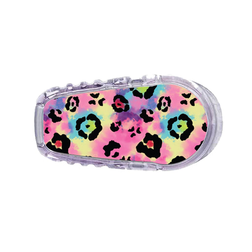 Peelz Rainbow Leopard Sticker Designed for the DEXCOM Transmitter Peelz/Stickers White Smoke G6
