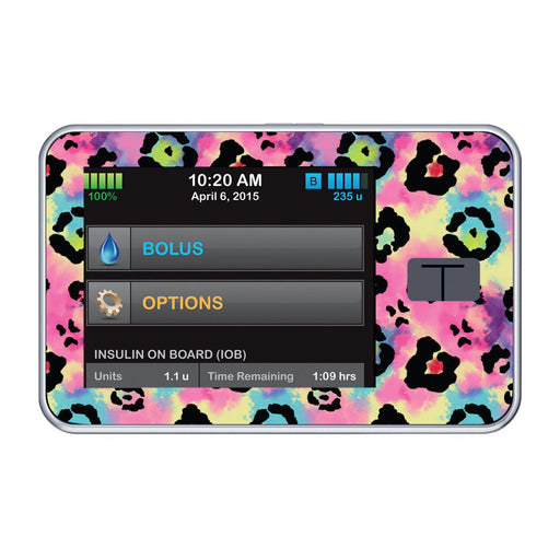 Peelz Rainbow Leopard Sticker for Tandem t:slim Peelz/Stickers Black