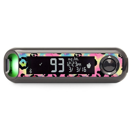 Peelz Rainbow Leopard for Bayer Contour© Next One Glucometer Peelz/Stickers Black
