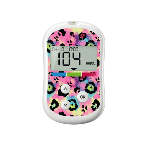 Peelz Rainbow Leopard for OneTouch Verio Flex Glucometer Peelz/Stickers White Smoke