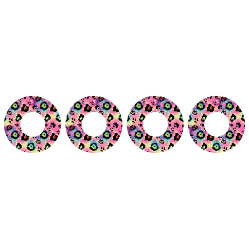 Peelz Rainbow Leopard for Patch  Freestyle Libre and Universal Infusion Set Tape Patch Medical Tape White Smoke 4-Pack Libre/Universal