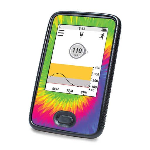 Peelz Rainbow Tie Dye Designed for DEXCOM G6 Touchscreen Receiver Peelz/Stickers White Smoke