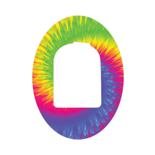 Peelz Rainbow Tie Dye Pod Patch Tape - Pump Peelz Patch Medical Tape White Smoke 1-Pack Omnipod Tape