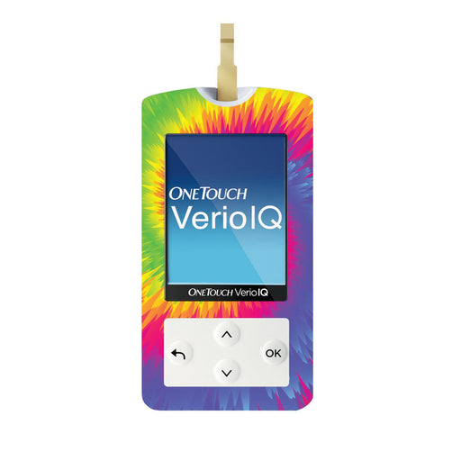Peelz Rainbow Tie Dye for OneTouch Verio IQ Glucometer Peelz/Stickers White Smoke