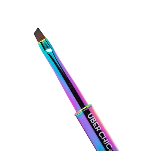 UberChic Beauty Rainbow Angled Clean Up Brush Brush Medium Purple