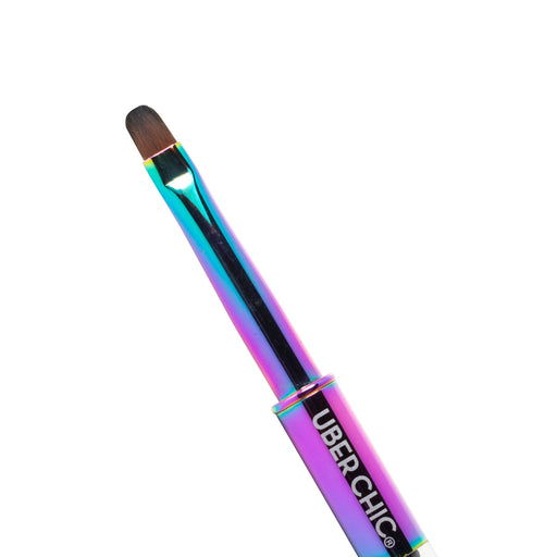UberChic Beauty Rainbow Oval Gel Clean Up Brush Brush Medium Orchid