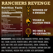 Elijah's Xtreme Ranchers Revenge (Ghost Pepper) Hot Sauce Black