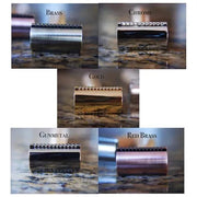 CreationsByWill Hand turned Walnut Wood Double Edge Safety Razor Double Edge Razor Dark Slate Gray Brass,Red Brass,Gold,Gunmetal,chrome