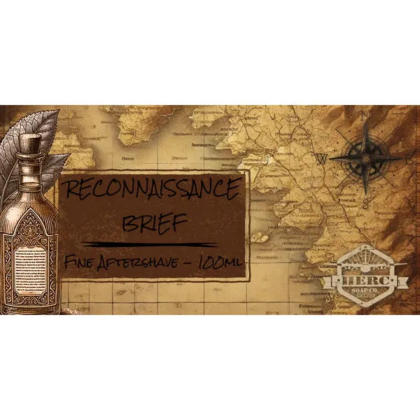 Herc Soap Co. Herc Soap Co. Reconnaissance Brief Shaving Collection Shaving Set Dark Slate Gray Aftershave Splash 4 Oz