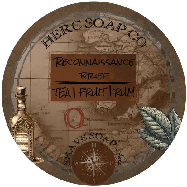 Herc Soap Co. Herc Soap Co. Reconnaissance Brief Shaving Collection Shaving Set White Smoke Shaving Soap 4 Oz