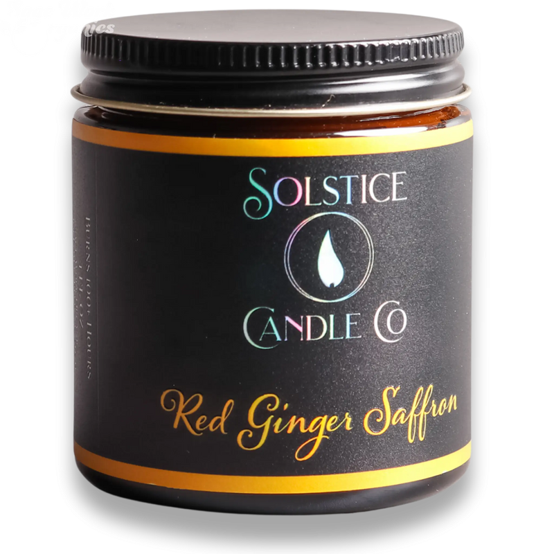 SageWork Organics Red Ginger Saffron Candle Scented Candles Black 4oz