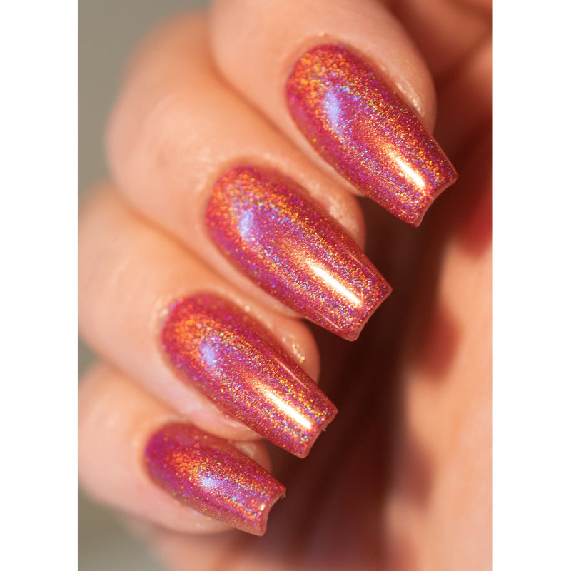 UberChic Beauty Red-y For My Closeup - Holographic Polish Regular Polish Dark Salmon