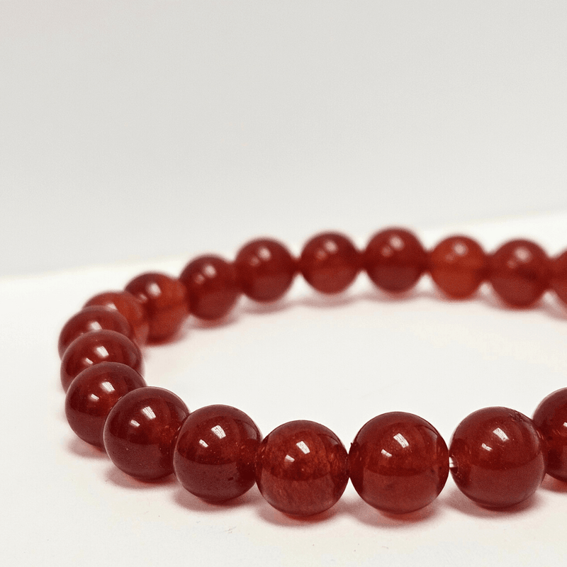 ZAQ Skin & Body Red Agate Bracelet - Protection Saddle Brown 6mm,8mm,10mm