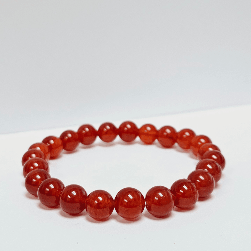 ZAQ Skin & Body Red Agate Bracelet - Protection Light Gray 6mm,8mm,10mm