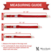 Warren London Fabric Dog Collar - Red Leashes, Collars & Accessories White Smoke Small (10"-14"),Medium (13"-19"),Large (16"-26")