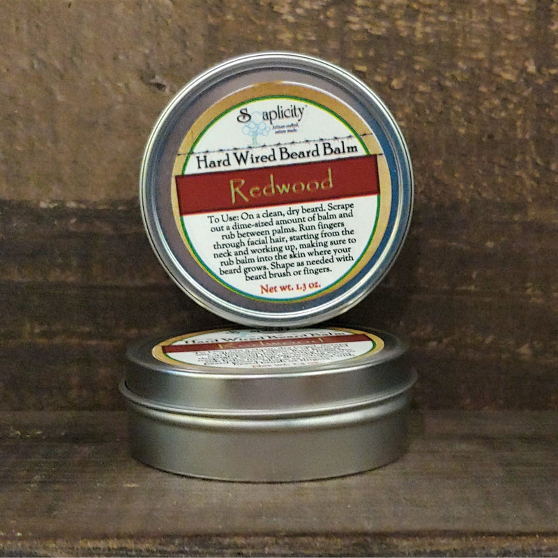 Soaplicity Redwood Hard Wired Beard Balm Beard Balm Dark Olive Green