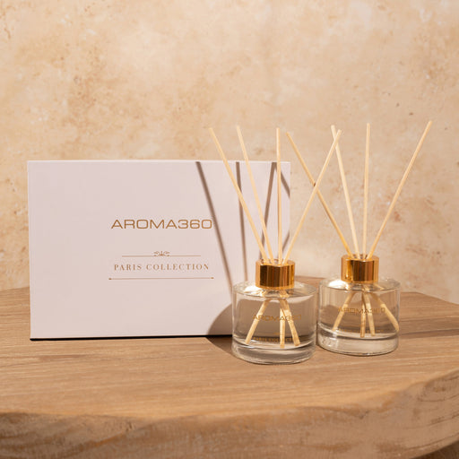 Aroma360 Paris Collection Reed Diffuser Duo Paris Collection Wheat Dream On,Escapade,Chandelier,My Way,24K Magic
