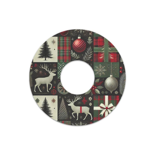 Peelz Reindeer Paper FreeStyle Libre 3 Plus & Lingo  Patch Tape - Pump Peelz Patch Medical Tape White Smoke 12-Pack (Set of 12 Patches),4-Pack (Set of 4 Patches),1-Single (1 Single Patch)