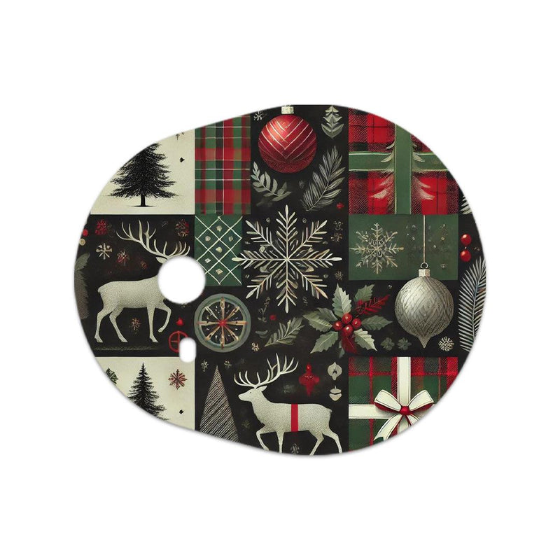 Peelz Reindeer Paper Sticker for the DEXCOM G7 and Stelo Transmitter Peelz/Stickers White Smoke 4-pack (Set of 4 Stickers)