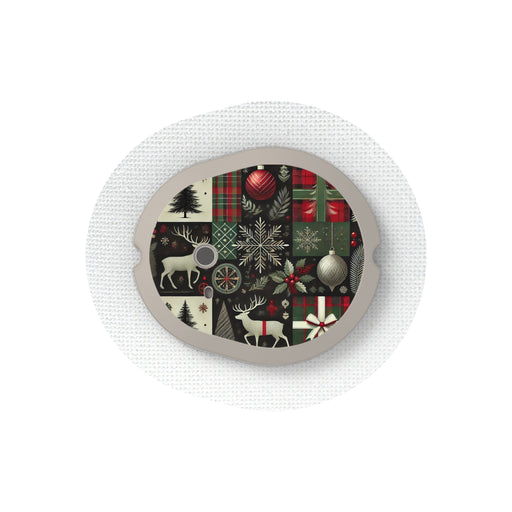 Peelz Reindeer Paper Sticker for the DEXCOM G7 and Stelo Transmitter Peelz/Stickers White Smoke 4-pack (Set of 4 Stickers)