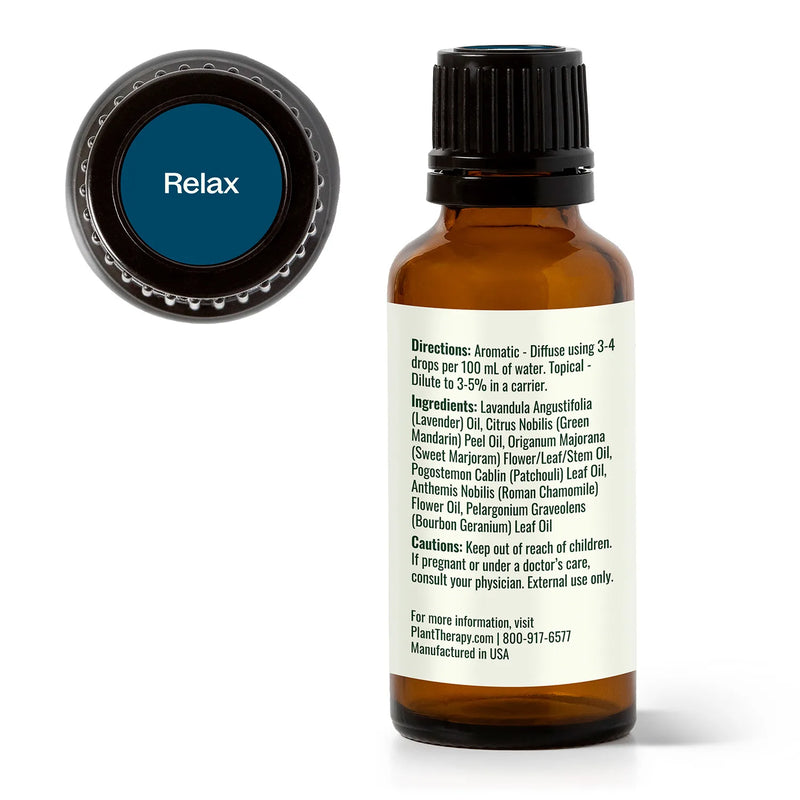 Plant Therapy Relax Essential Oil Blend Essential Oil White Smoke 10 mL,30 mL,100 mL