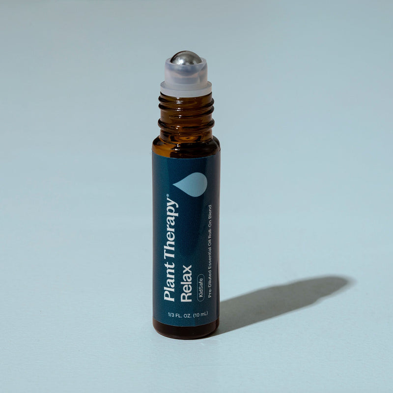 Plant Therapy Relax Essential Oil Blend Pre-Diluted Roll-On Essential Oil Light Steel Blue 10 mL