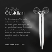 ZAQ Skin & Body ZAQ Black Obsidian Y Facial Roller Black