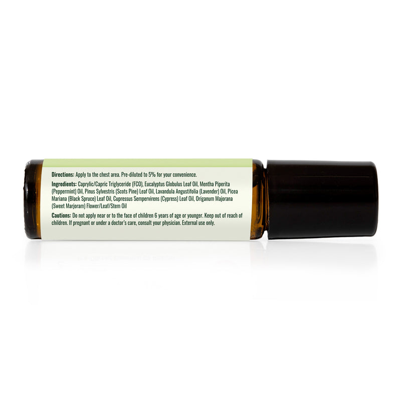 Plant Therapy Respir Aid Essential Oil Blend Pre-Diluted Roll-On Essential Oil Black 10 mL