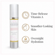 Glimmer Goddess® Organic Skin Care Organic Vitamin A Microcaps Night Cream – Brightening Anti-Aging Treatment Moisturizers White Smoke