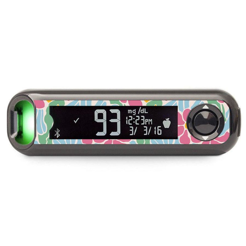 Peelz Retro Parrots Bayer Contour© Next One Glucometer Peelz/Stickers Dark Slate Gray
