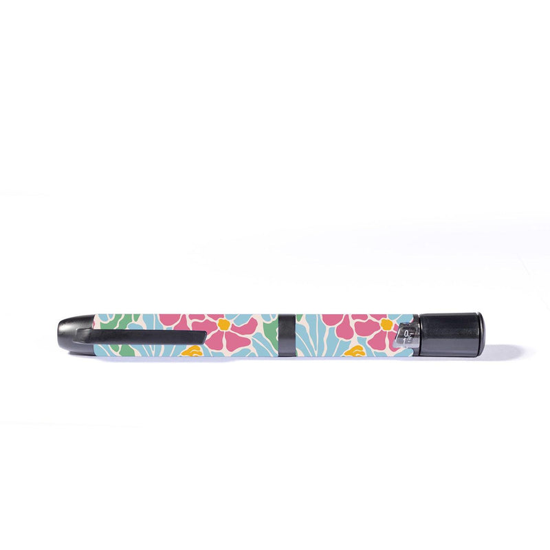 Peelz Retro Parrots InPen - Smart Insulin Pen Peelz/Stickers White Smoke