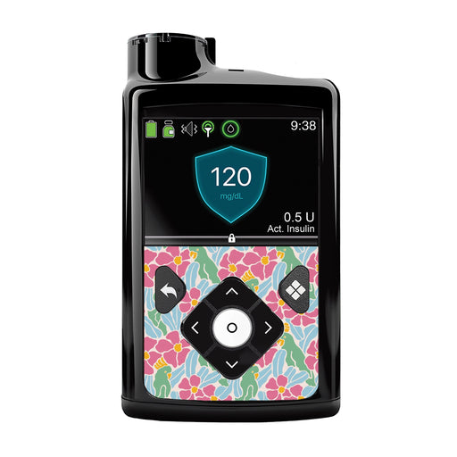 Peelz Retro Parrots for Medtronic MiniMed 770G & 780G Peelz/Stickers Black Whole System Peelz (front back + clip),Front Peelz,Back and Clip Peelz