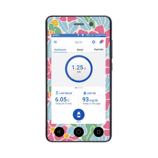 Peelz Retro Parrots Sticker for Omnipod DASH® PDM – Pump Peelz Peelz/Stickers White Smoke Whole System Peelz (front + case),Front Peelz,Case Peelz