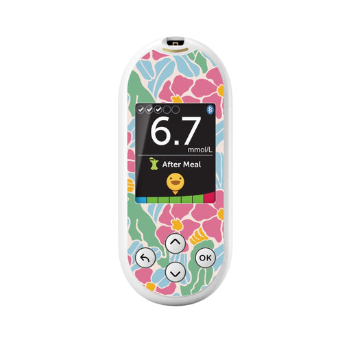 Peelz Retro Parrots for OneTouch Verio Reflect Glucometer Peelz/Stickers White Smoke