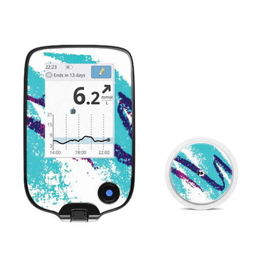 Peelz Retro Quench Freestyle Libre 2 Peelz/Stickers White Smoke Receiver + Sensor