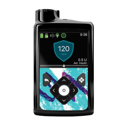 Peelz Retro Quench for Medtronic MiniMed 770G & 780G Peelz/Stickers Black Whole System Peelz (front back + clip),Front Peelz