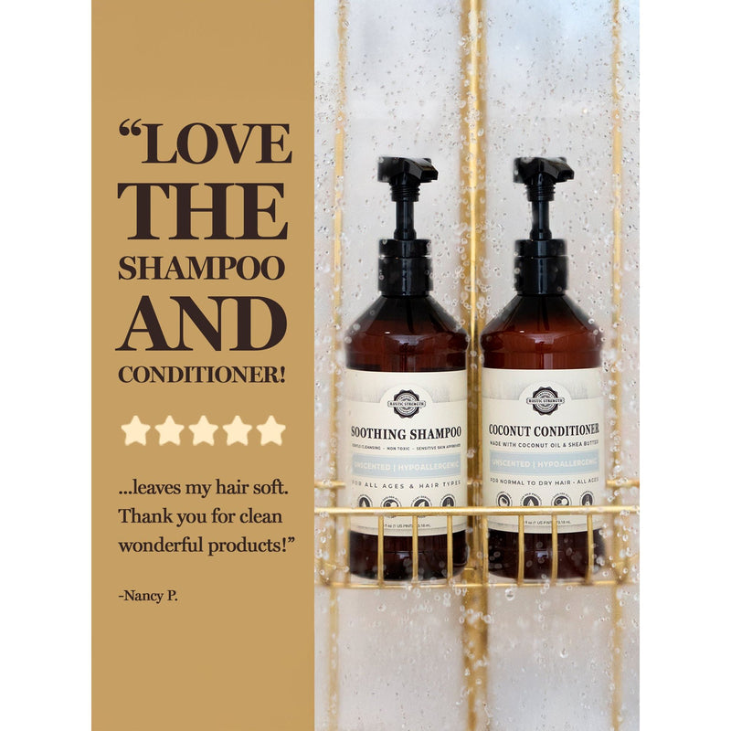 Rustic Strength Coconut Conditioner | Mama + Baby Safe Conditioner Dark Khaki 16 oz Plastic,Gallon Jar Plastic,Gallon Jar Glass