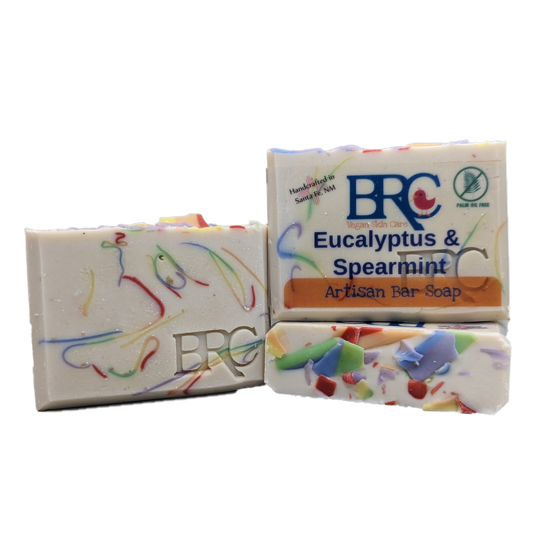 By Robin Creations Confetti! Spearmint & Eucalyptus Natural Artisan Bar Soap Bar Soap Dark Gray 1 Bar,4 Bars